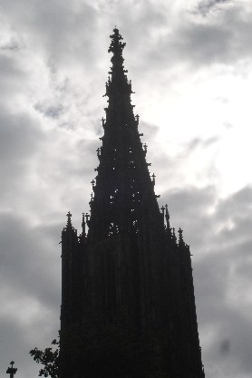 Bild: Der Turm des Ulmer Münsters - fast überall in der Stadt zu sehen.